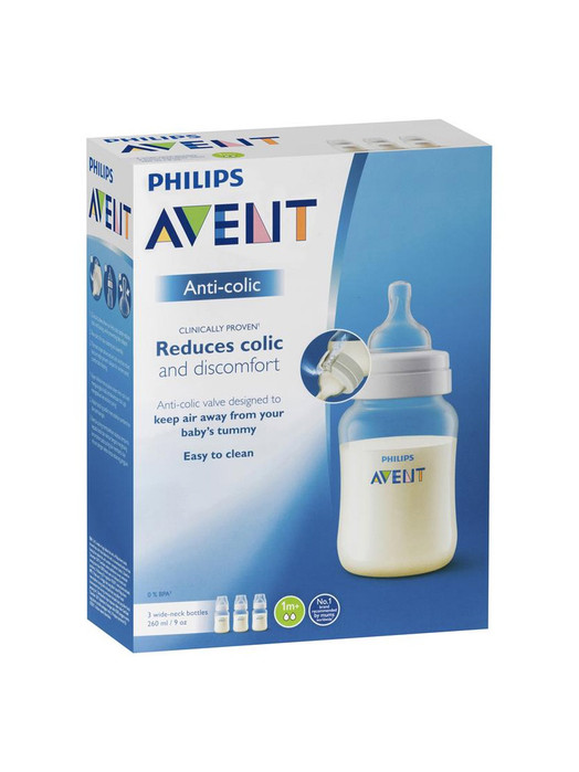 Avent Triple Pack 260mL Bottles (BPA Free) by Philips Avent