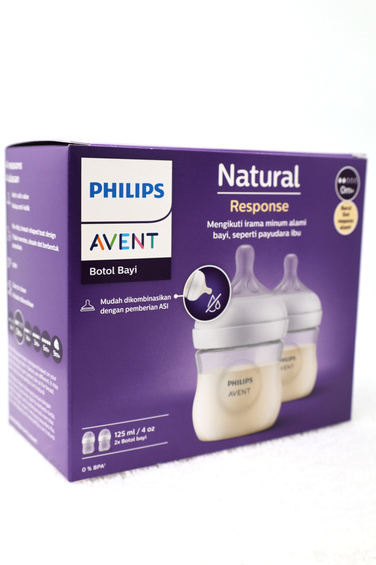 125mL Avent Natural Bottles & Teats - Two Pack