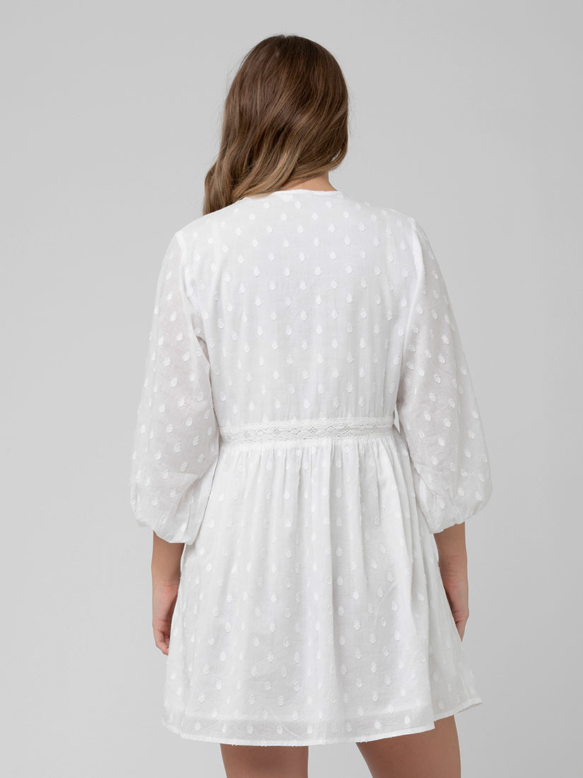 Beautiful White Boho - Maternity & Breastfeeding Dress