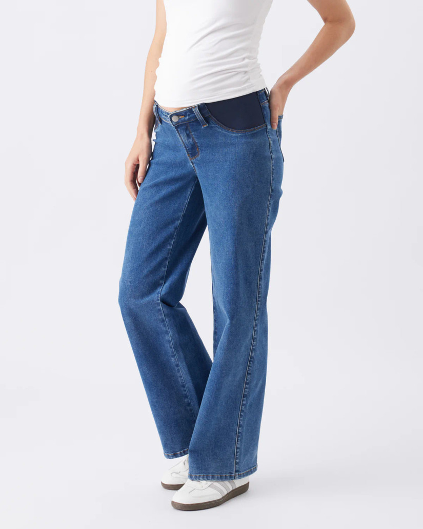 Wide Leg Maternity Jean True Blue