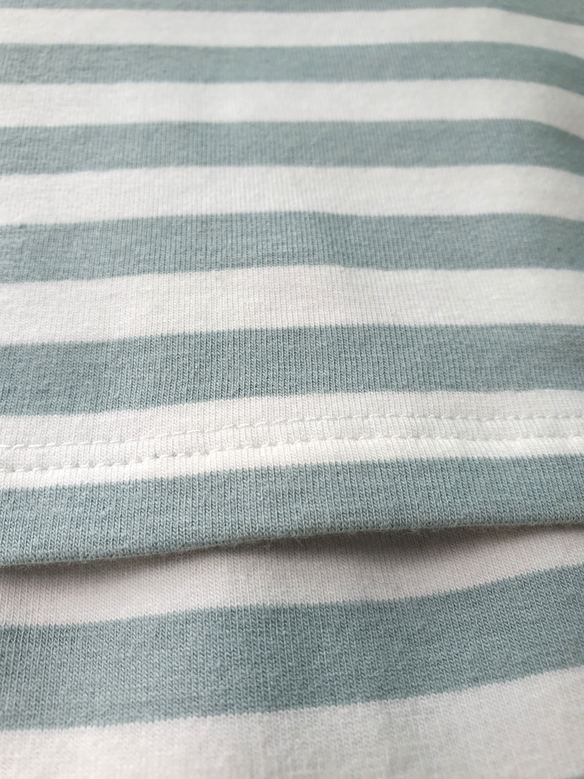 Seafoam green cotton maternity and nursing tee with easy-lift access