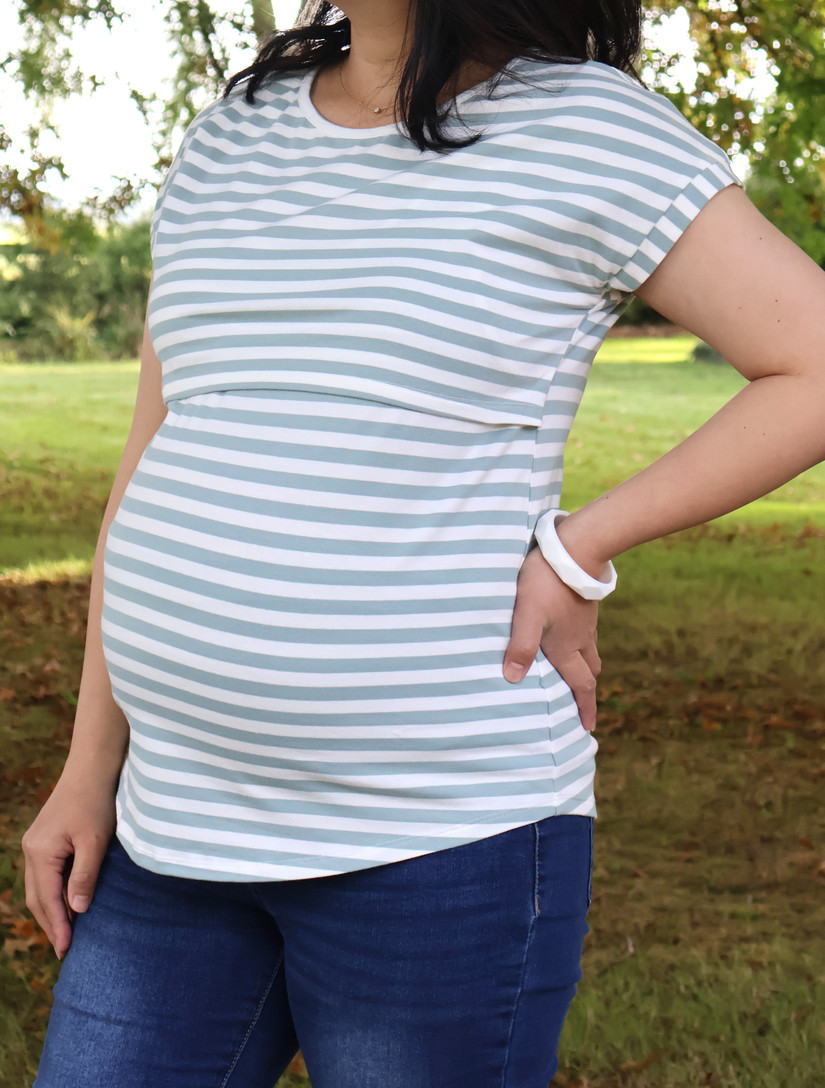 Seafoam Maternity & Breastfeeding Top