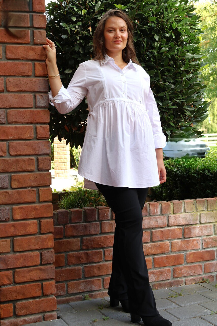 Blanco - Maternity & Breastfeeding Tunic Shirt