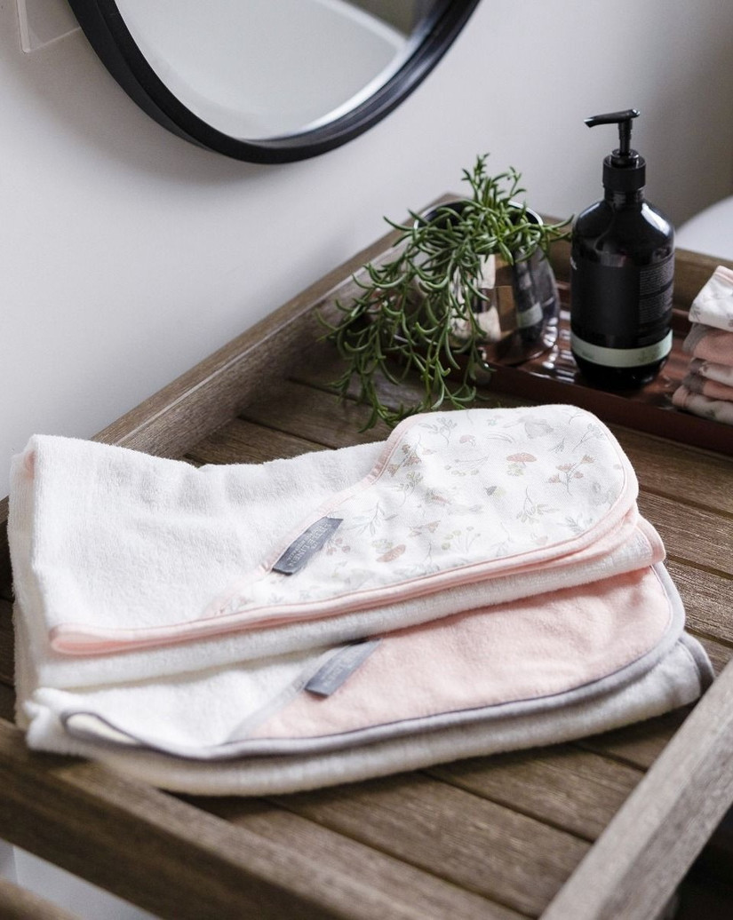 Little Linen Hooded Towel 2pk - Harvest Bunny