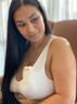 Wearable Breast Pump - shown here with mum pumping Wearable Breast Pump - shown here with mum pumping