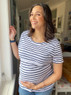 Classic Cotton Tee Stripes -  Maternity Breastfeeding