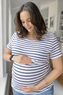 Classic Cotton Tee Stripes -  Maternity Breastfeeding