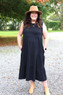 Tiered Midi Dress Black - Maternity & Breastfeeding Tiered Midi Dress Black - Maternity & Breastfeeding