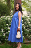 Tiered Midi Dress Blue - Maternity & Breastfeeding