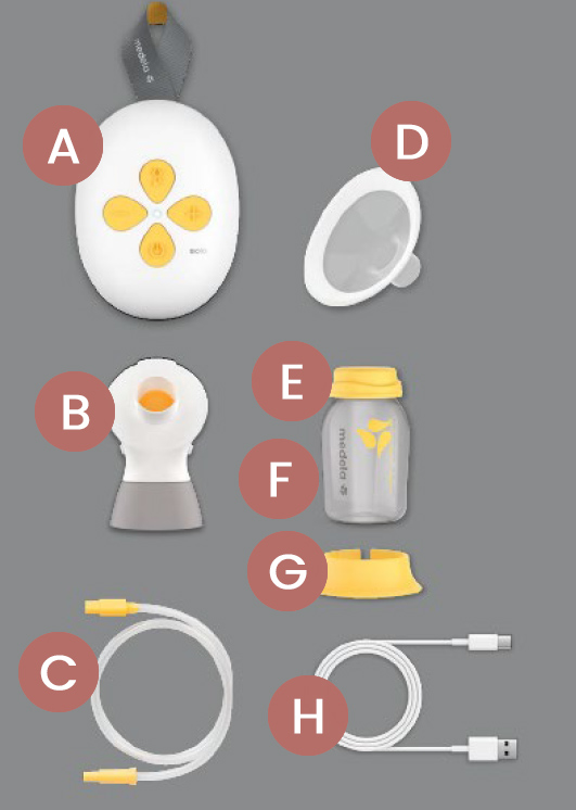 Medela Solo breast Pump Parts