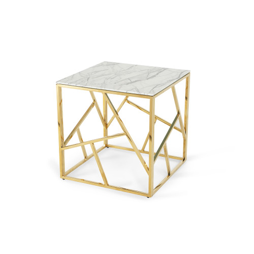 Anderson End Table - White & G : 045EDG2400087 : Pan Home