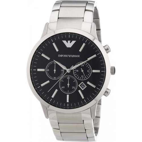 Emporio Armani Men's Sportivo Chronograph Black Dial Steel Watch : 101120FAS00594 : Momento