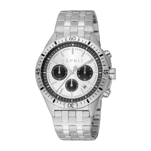 Esprit Men's Silver Dial Chronograph Watch With Stainless Steel Bracelet, 10 Atm : EPT120FAS01625 : Momento