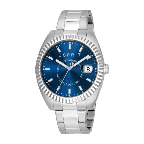 Esprit Men's Silver Color Watch With Dark Blue Dial And Date Function : EPT120FAS01632 : Momento
