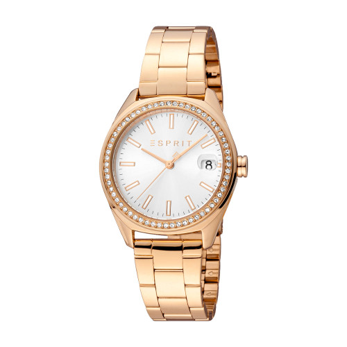Esprit Women's Rose Gold Watch With Silver Dial And Date Function : EPT120FAS01678 : Momento