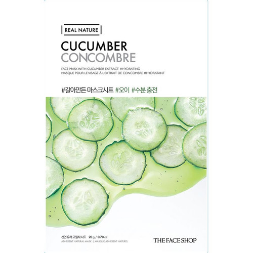 Real Nature Cucumber Face Mask : TFS121BDC00641 : The Face Shop