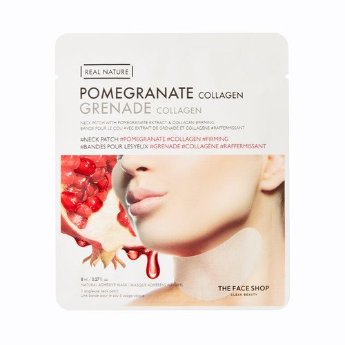 Real Nature Neck Patch Pomegranate Collagen : TFS121BDC00837 : The Face Shop