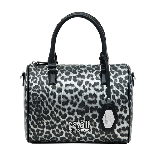 Cavalli Class - Genoa Top Handle Bag, Black & White : CLS123BAG00104 : Pari Gallery