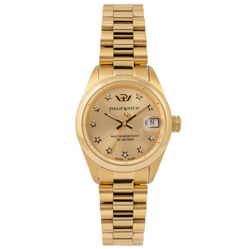 Philip Watch Caribe For Women, Gold Dial With Diamonds : PHP120FAS00204 : Pari Gallery