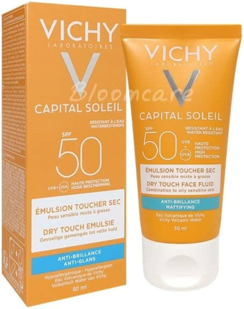 Vichy Ideal Sol.spf50 Matt.dry Touch Face Fluid 50ml(fm0007156/4080) : 701165 : Aksyr Al Hyah Pharmacy