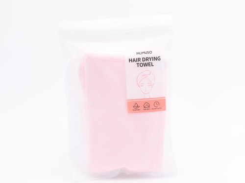 Hair Drying Towel-lighlt Pink : 6971402108998 : Mumuso