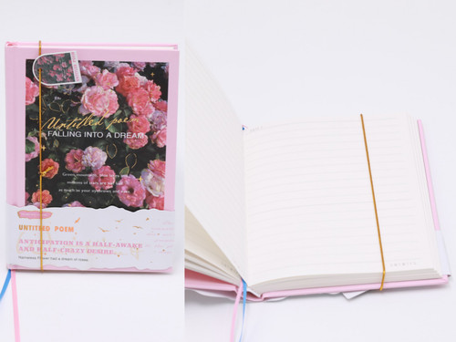 32k Hardcover Notebook With Colored Pages (romantic Flowers) : 6975959836687 : Mumuso