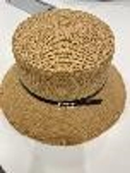 Straw Hat With Leather Ribbon (brown) : 6976227002506 : Mumuso