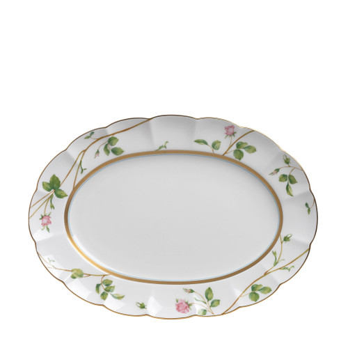 BLOOMING ROSY LANE  38CM OVAL PLATTER : JPNA-PLWHPO026 : Ambiance