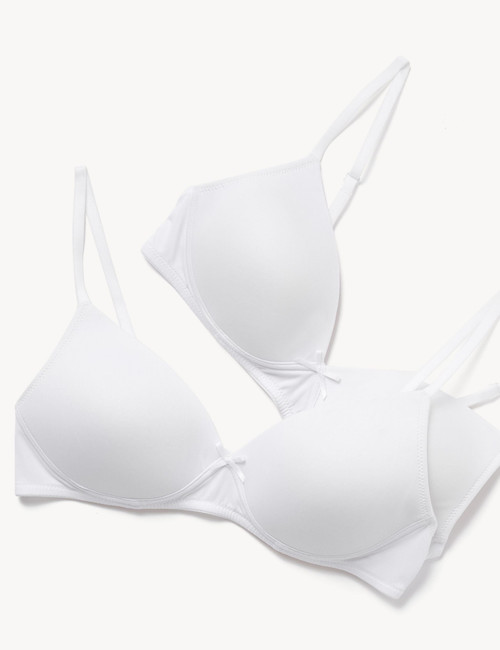 2pk Non Wired First Bras AA-D : 9132A : Marks and Spencer