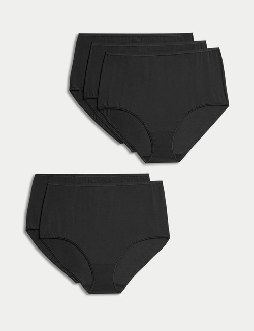 5pk Cotton Modal Rich No VPL Full Briefs : 4130 : Marks and Spencer