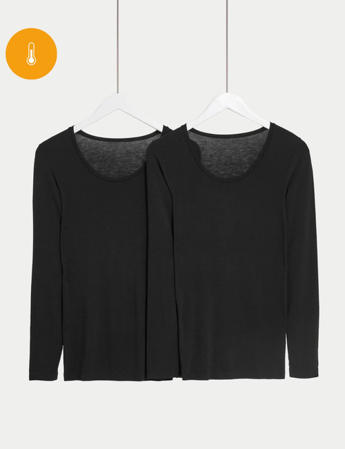 2pk Heatgen Thermal Long Sleeve Tops : 9101 : Marks and Spencer