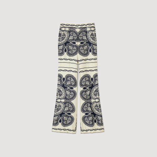 Patterned floaty trousers : RXSND0143424LBN034_1 : Sandro