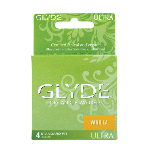 Glyde Organic Vanilla Condoms 4pk