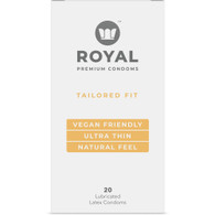 Royal Intimacy Tailored Fit Vegan Condoms 20pk