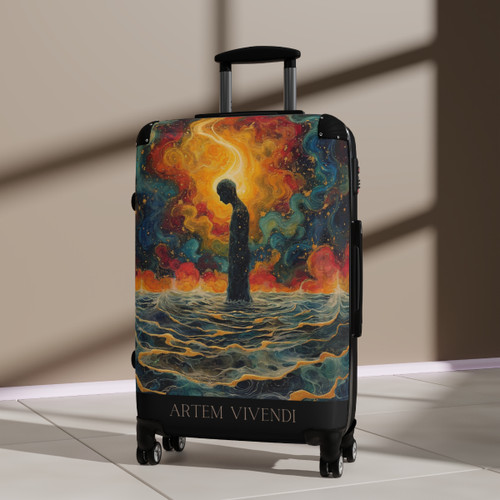 "Lonesome Peace" 360° Swivel Statement Suitcase with Safety Lock