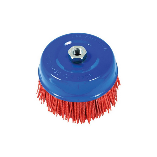 AES Industries 51886 Filament Cup Brush, 6 in, 5/8-11, 180 Grit, Nylon AES Industries 51886 Filament Cup Brush, 6 in, 5/8-11, 180 Grit, Nylon