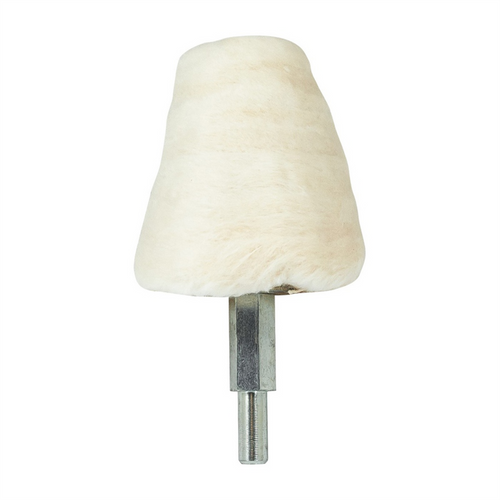 AES Industries 162-13 Medium Tapered Cone Buff, 2 to 1 in Overall Dia, White