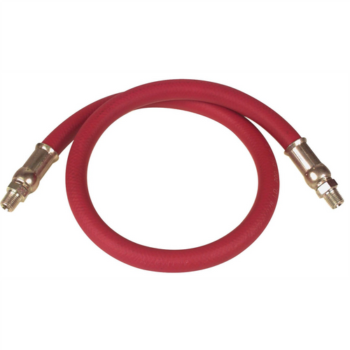 Alemite Air & Water Hose, 3/8" ID, 7' Long, 1/4" Male NPTF Alemite Air & Water Hose, 3/8" ID, 7' Long, 1/4" Male NPTF