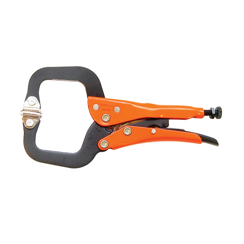 Anglo American Grip-On 6" C-Clamp with Swivel Tips (Epoxy)