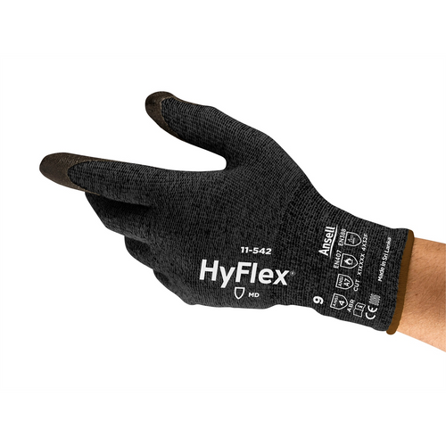 Ansell HYFLEX 11-542 LIGHTEST WGT HIGH CUT GLOVES, SZ 8