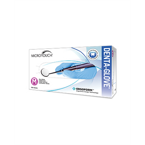 Ansell MICRO-TOUCH DENTA-GLOVE BLUE NITRILE GLOVES, XL 90PK Ansell MICRO-TOUCH DENTA-GLOVE BLUE NITRILE GLOVES, XL 90PK