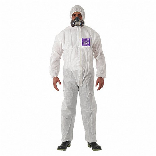 Ansell ALPHATEC 681500 SERGED HOODED COVERALL SIZE 2XL
