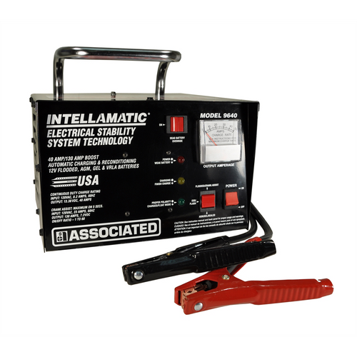 Associated Charger,12V/40A Automatic Bench w/Override Switch Associated Charger,12V/40A Automatic Bench w/Override Switch