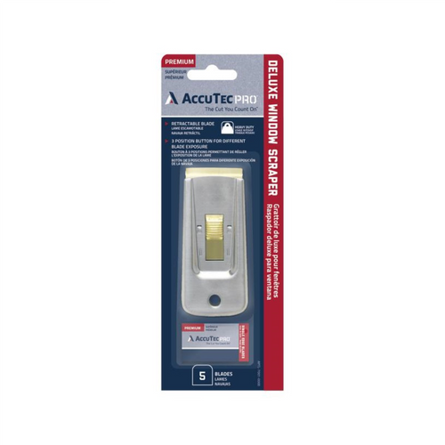 AccuTec Pro AccuTec Pro Deluxe Window Scraper with 5 Blades (10CD/CT, 10CT/CA)