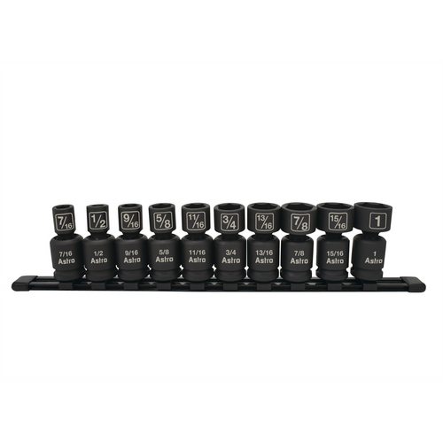 Astro Pneumatic 10pc 1/2" Drive Nano Pinless Universal Impact Sock