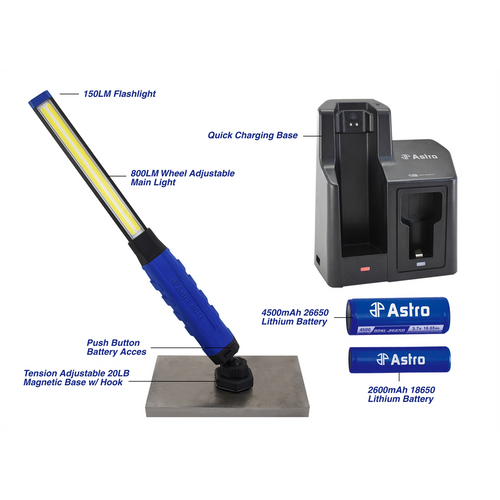 Astro Pneumatic 800 Lumen Rechargeable Slim Light Astro Pneumatic 800 Lumen Rechargeable Slim Light