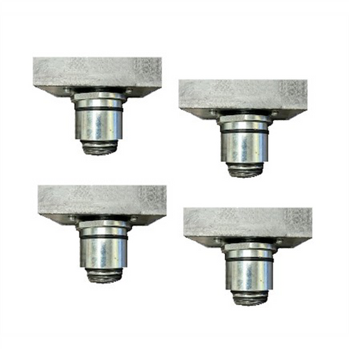 Atlas Automotive Equipment SET OF 4 ADJUSTABLE SLOTTED/RUBBER COVERED ADAPTERS FOR ELECTRIC VEHICLES, 1.5" PEG