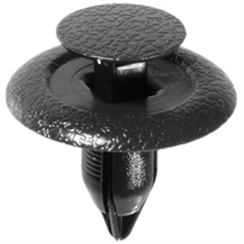 AUVECO 18206 Push-Type with Drive Pin Retainer, 18 mm Dia Head x 12 mm L Stem x 6 mm Hole, Nylon, Gray