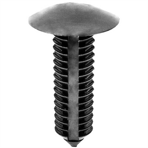 AUVECO 18301 Single Head Type 1 Bumper Fascia Retainer, 3/4 in Dia Bottom Head x 11/32 in Dia Stem, Nylon, Black