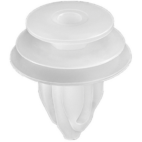 AUVECO 18876 Triple Head Type 10 Trim Board Retainer, (13 mm Dia Top x 18 mm Dia Bottom) Head, Nylon, White
